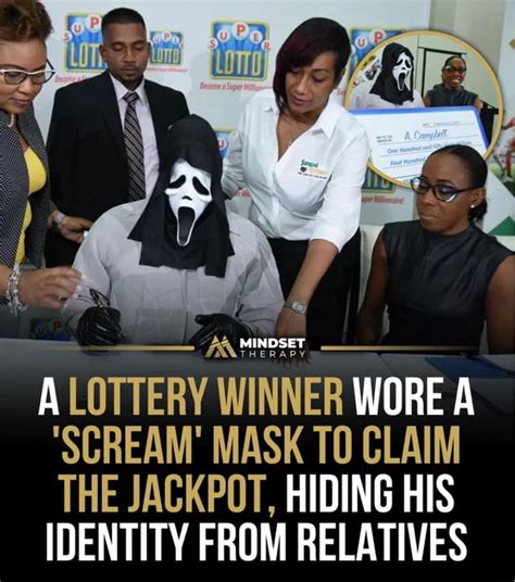 Lottery winner hides identity from relatives by wearing 'Scream' .